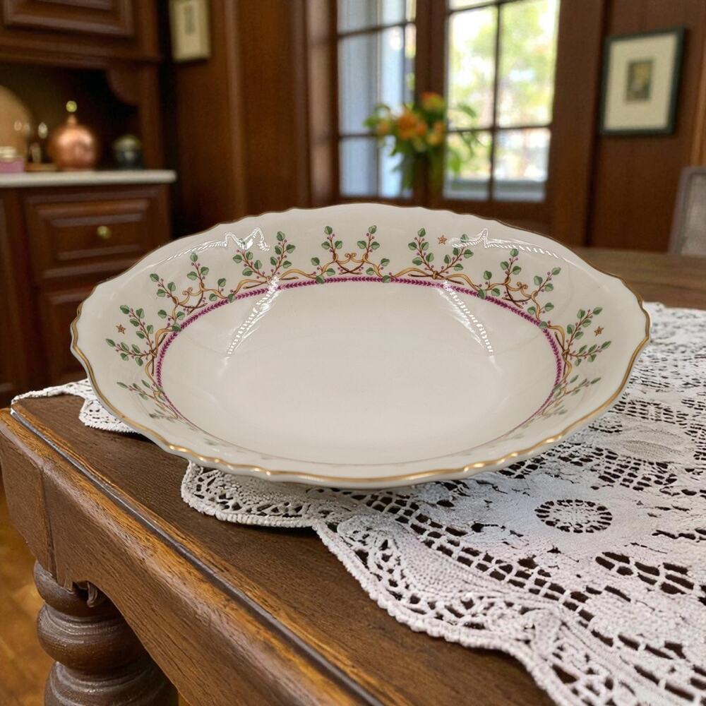 Syracuse Pendleton Federal 10" Oval Vegetable Serving Bowl Gold Trim 1949-1966